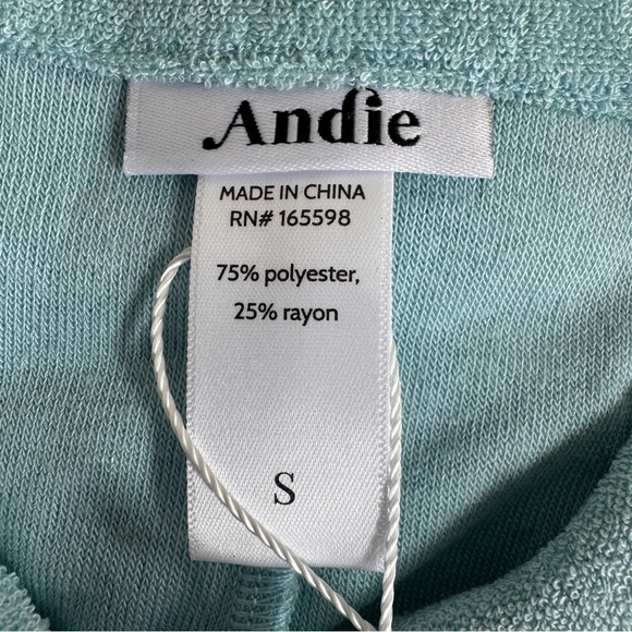 Andie Swim Light Blue Short Sleeve Collar Button Up Shorts Romper Womens Size S - Picture 15 of 16